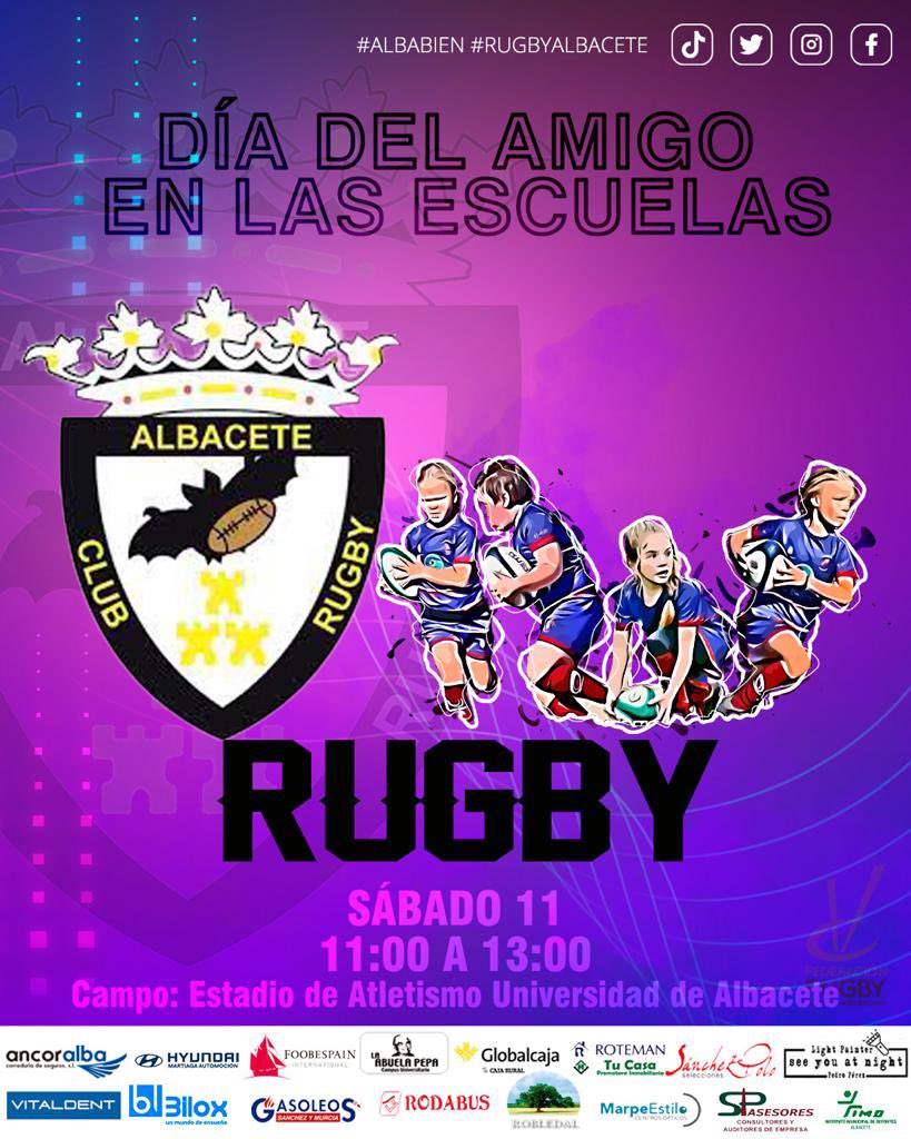 Este sábado en las Escuelitas vuelve el ¡DÍA DEL AMIGO!👫🏻
Trae a un amigo o amiga a probar el rugby y sobre todo a divertirse🏉