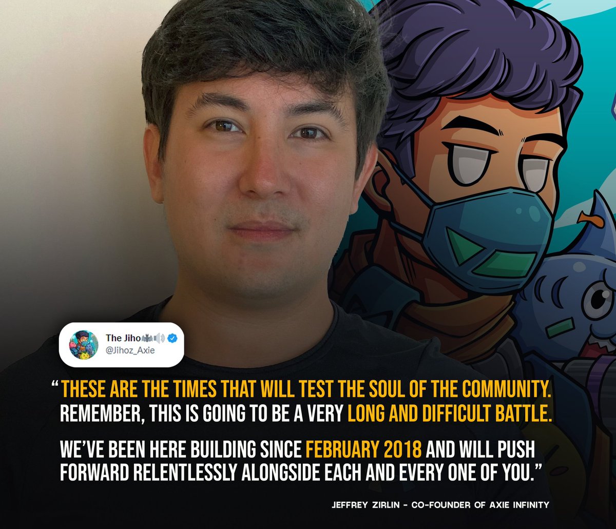 Axies_Mafia's tweet photo. @Jihoz_Axie had this to say to the community. A reminder they are the industry OG's and have been here since 2018.

@iamAliRazach @abbaas06
#Axies_Mafia #AxieInfinity #community 
#AxieScholarship #crypto #NFTGame 
#game #PlayToEarn https://t.co/QIralCF2aE