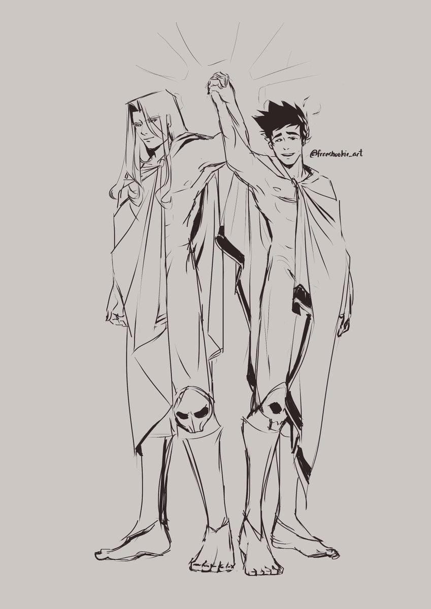 (Long haired) Thanatos and Zagreus from HADES

Just some ThanZag that's been in wips for many months now that never saw the light of day LMAO