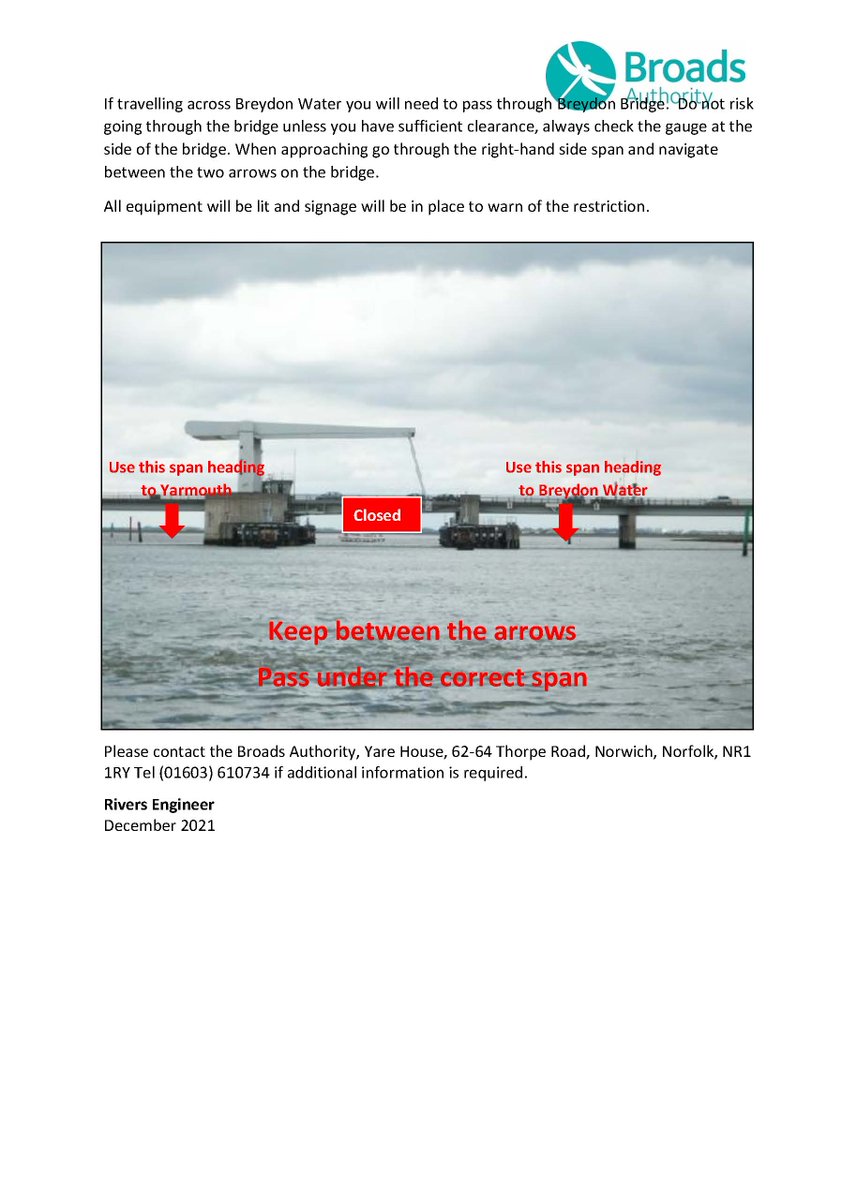 NTM - Navigation restriction at Breydon Bridge, Great Yarmouth

broads-authority.gov.uk/boating/naviga…