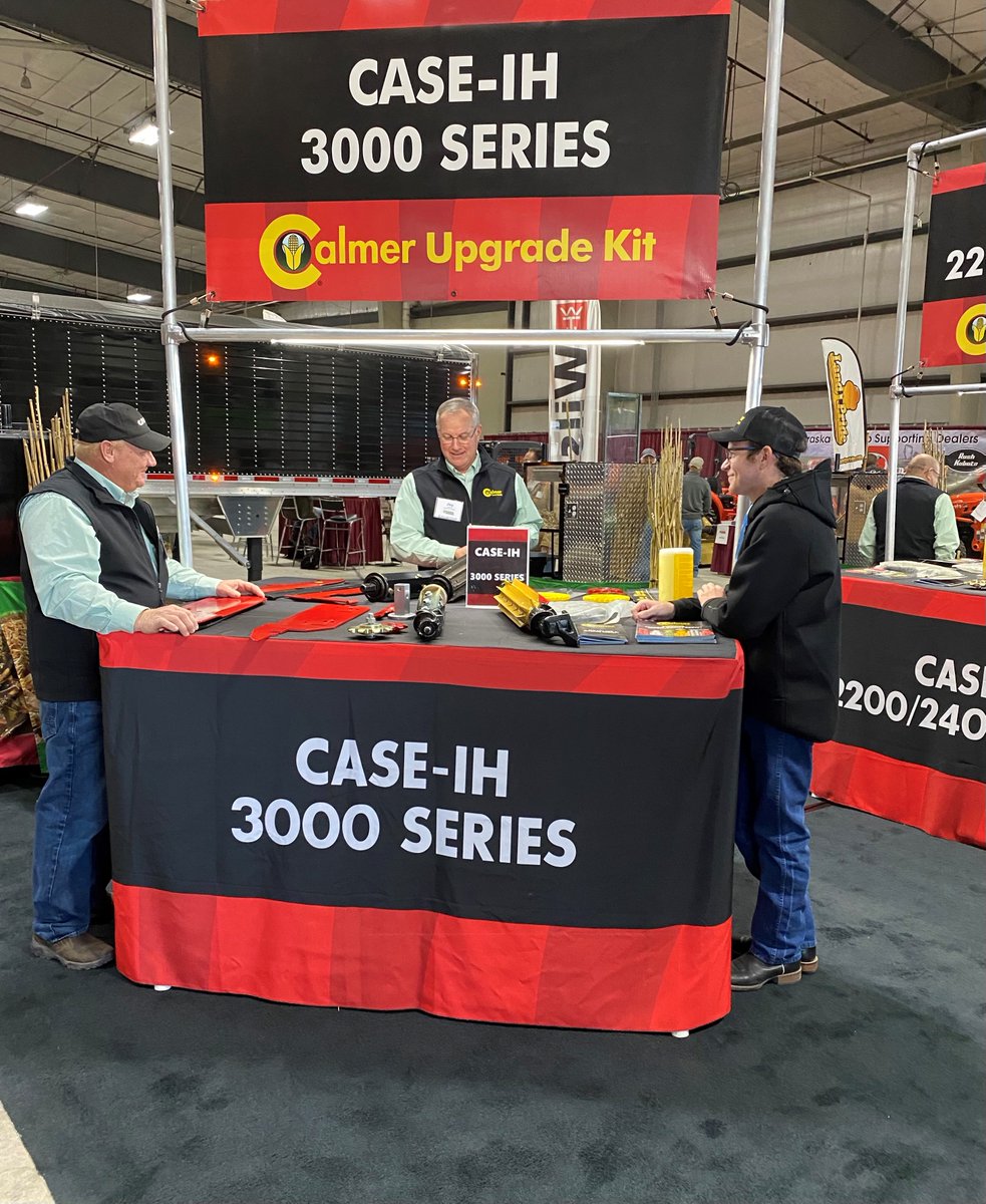 CalmerCornHeads's tweet photo. The last day of the @NebraskaAgExpo starts soon! 

You'll find all your corn head solutions at our exhibit in booth 4000 in pavilion 4! 

#NAE21 #Confetti #Calmerized #BetterThanNew #CornHeadSpecialists #CalmerHarvest #Harvest #Case #JohnDeere #Gleaner #Geringhoff #NewHolland https://t.co/t4jZCOvL2M
