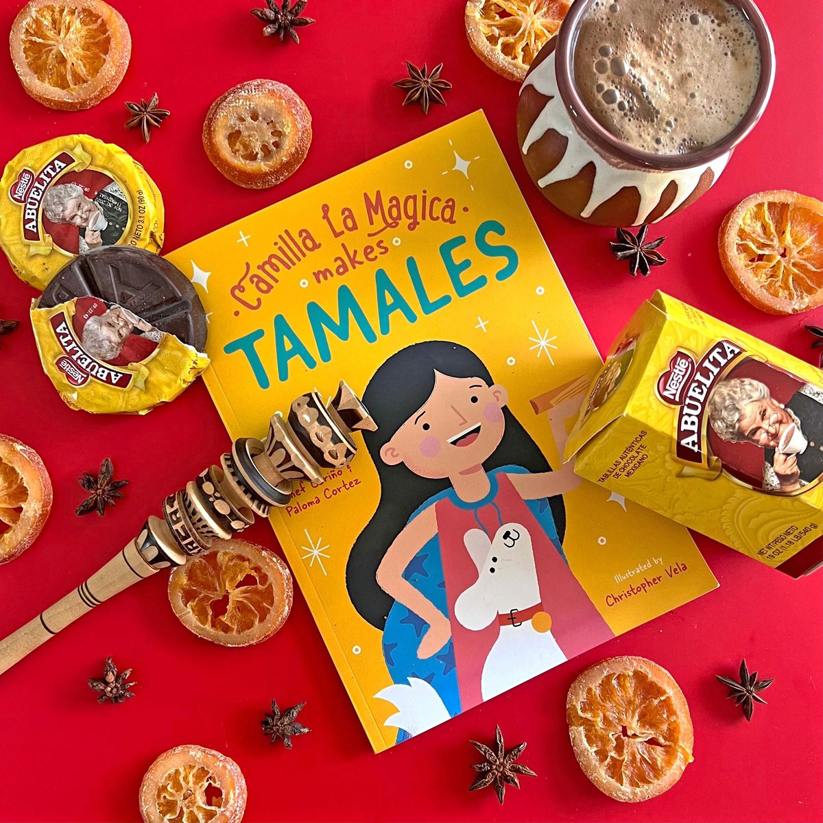 NestleAbuelita's tweet photo. Mijitos, me complace anunciar una colaboración con las hermanas y autoras latinx, Chef Cariño y Paloma Cortez en el lanzamiento de “Camilla la Magica Makes Tamales” 😀 Únanse a @CamillaLaMagica en su viaje para encontrar la magia detrás de los tamales de su Abuela. https://t.co/XTwbRbPl9Y