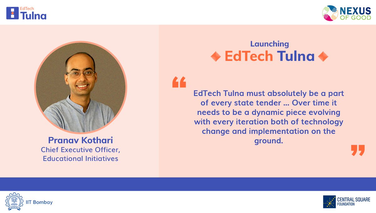 EdtechTulna's tweet photo. Pranav Kothari, CEO of Educational Initiatives on #EdTechTulna’s potential to contribute to the Indian #EdTech ecosystem by generating evidence.
Learn more at https://t.co/GfPFfaWtdE https://t.co/LRP5Td1ku6