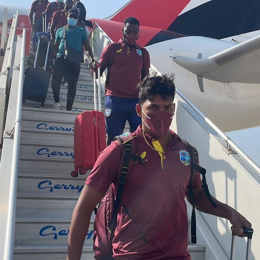WI have arrived safe and sound in Pakistan ahead of the T20I and ODI series! 🌴🇵🇰

Thanks to @TheRealPCB for hosting us! 🏏

#PAKvWI #MenInMaroon