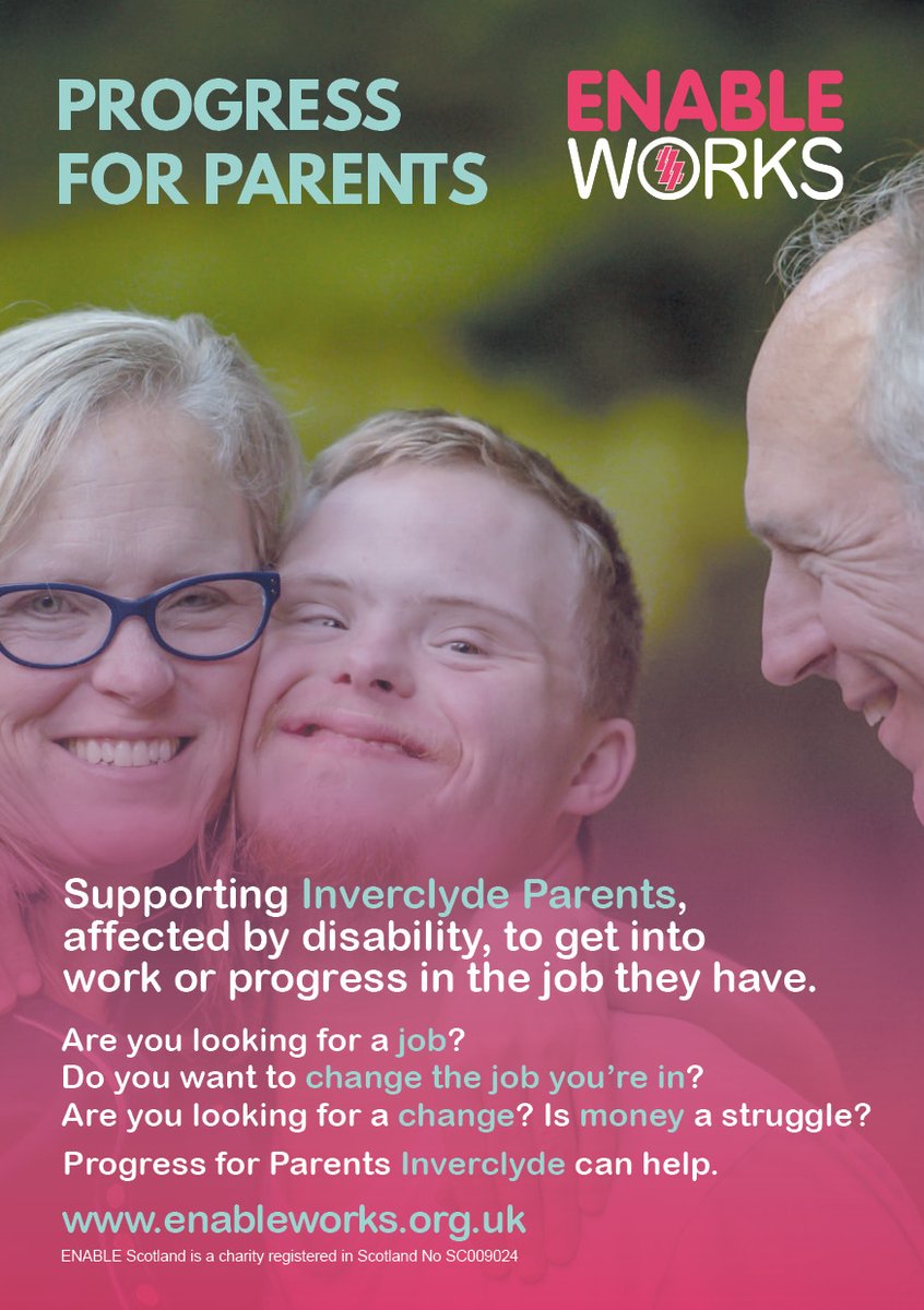 John_ENABLE's tweet photo. PROGRESS FOR PARENTS 📢

Project starting in Inverclyde supporting parents affected by disability! 

Details below 👇

@ManOnInverclyde @SL_Ren_Inv @BGInverclyde @Moving1smartsta @InverclydeDofE @invacadDYW @CraigmarlochINV @NotreDameDyw @LomondViewAcad @MortonCommunity https://t.co/EGur0P6LaW