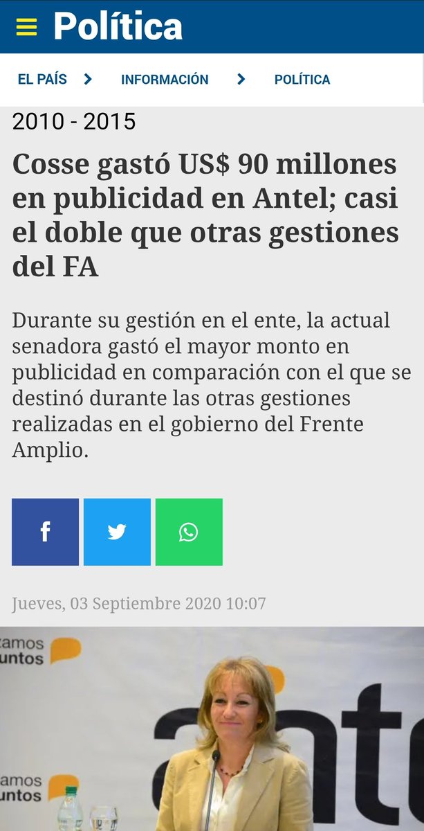 Costaball's tweet photo. @DrGersonVila Es deber del gobierno, que creo y promulgo la #LUC con los votos de la mayoría del parlamento, incluido el #FA. Ahora sorprende su análisis, ¿recuerda el gasto 4 veces mas grande del #AnteArena como plataforma política de Cosse o campaña #Sendic en #Ancap o hoy #Cosse plan ABC? https://t.co/NqX0o44MgO