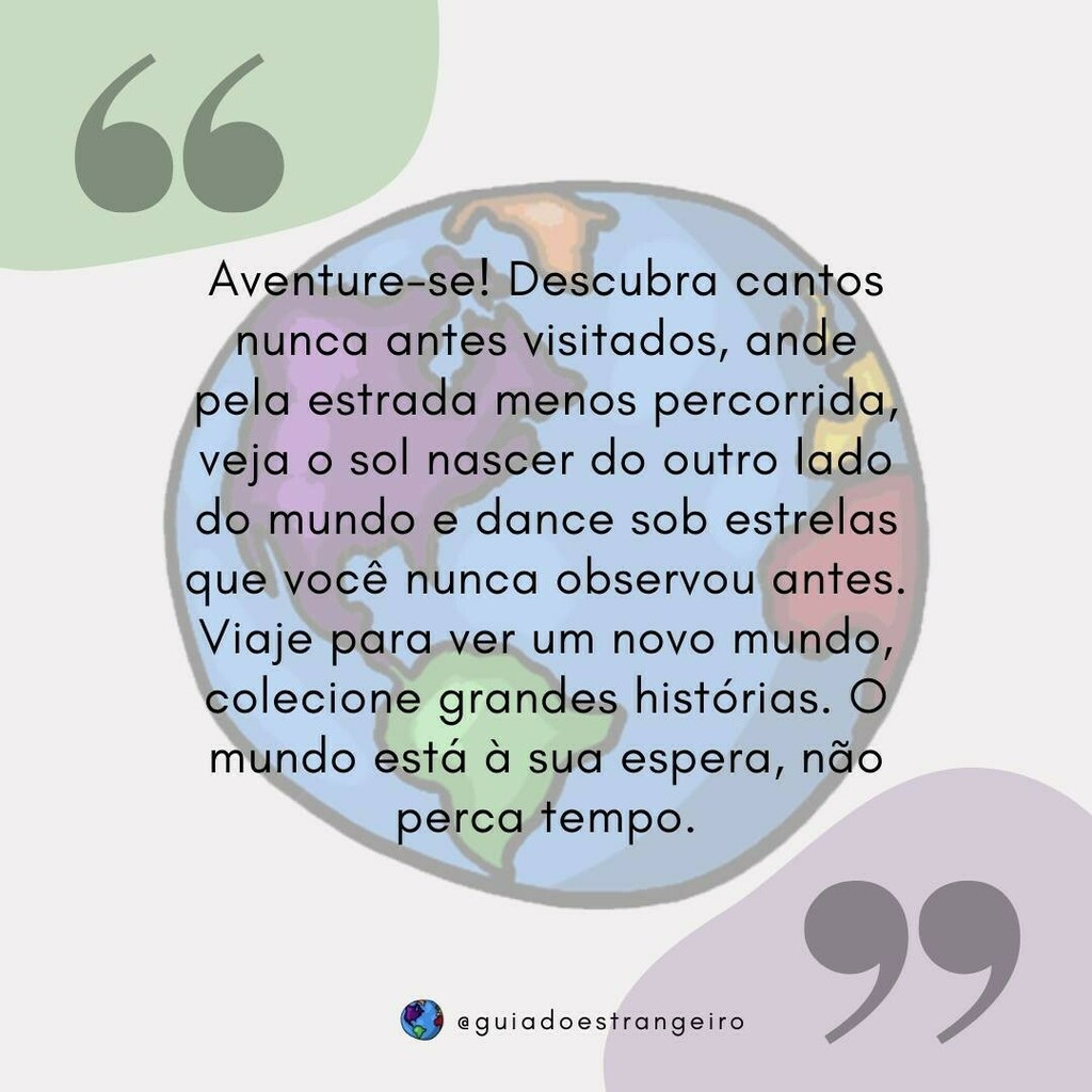 guiaestrangeiro's tweet photo. Preciso dizer mais alguma coisa? 😆
Se você quer aprender mais sobre passeios e viagens no exterior, visite o nosso canal no YouTube e confira em detalhes nossas dicas e aventuras acessando os artigos completos no nosso site. Links na bio.
#frasesde… https://t.co/mUk8jtwvnt https://t.co/Sg60utugM3