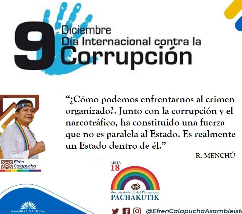 CalapuchaEfren's tweet photo. "La corrupción funciona siempre en relación al poder político y económico. La corrupción opera con el  método de la negociación de prebendas y de botines políticos, a cambio de lealtades y apoyos. La justicia opera, contra la corrupción, apenas con el cálculo político".(N.Saltos) https://t.co/4FDpvdYBSu