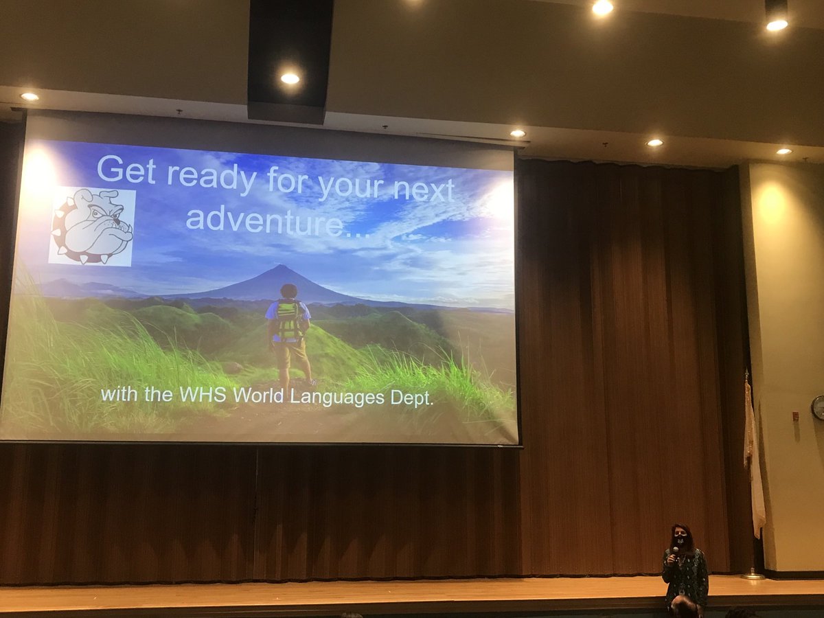 WHS presenting courses for consideration to Grade 8 at WMS! So many choices! ⁦<a href="/whs_bulldog/">WHS Bulldogs</a>⁩ ⁦@WMSRIPrincipal⁩ #lifelonglearning #begreat