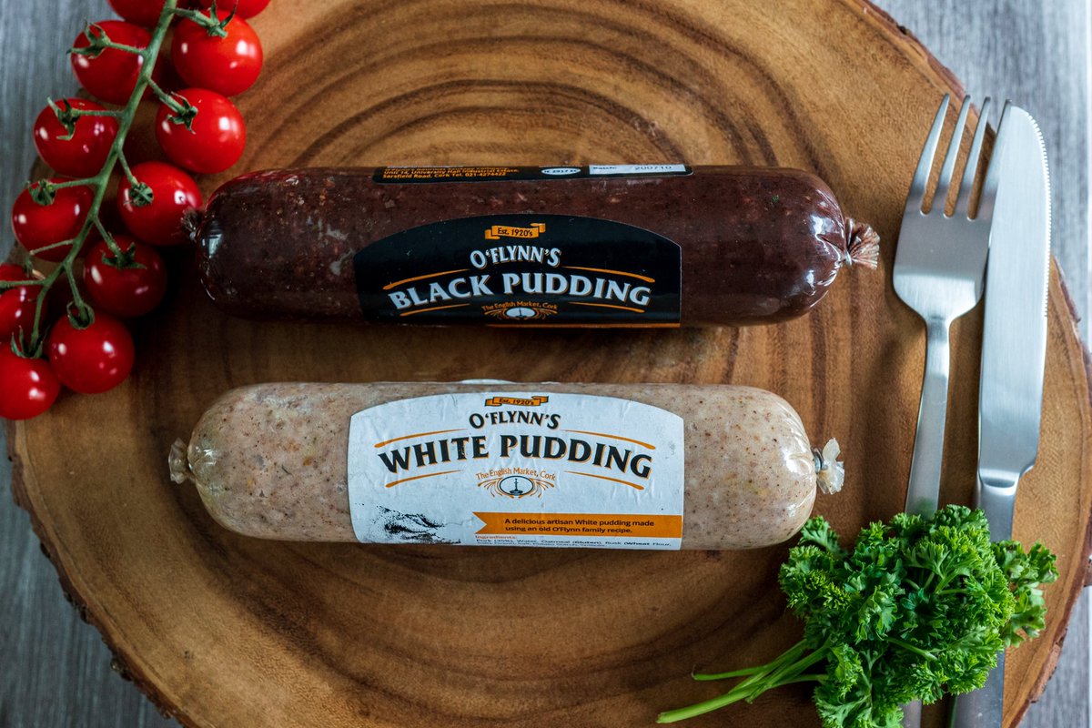 oflynnssausages's tweet photo. Come get your fix of our award winning black or white pudding at our stall in @EnglishMarket or selected @SuperValuIRL stores! #propersausages #properpudding #irishfood #supervalu #oflynns #gourmetfood #corkood #cork https://t.co/1XCoOceBut
