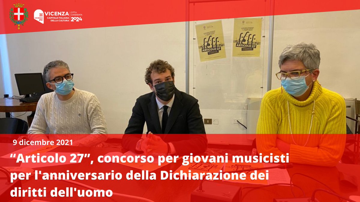 CittadiVicenza's tweet photo. #Articolo27, al via il concorso per #giovani musicisti per l'anniversario della Dichiarazione dei #diritti dell'uomo
🎼Per ragazzi dai 16 ai 29 anni con brani sul legame tra la #musica e la costruzione di una società giusta
🗓️Entro il 25 febbraio 2022
ℹ️ https://t.co/iRsJa7w3EI https://t.co/FbLqvCR5ny
