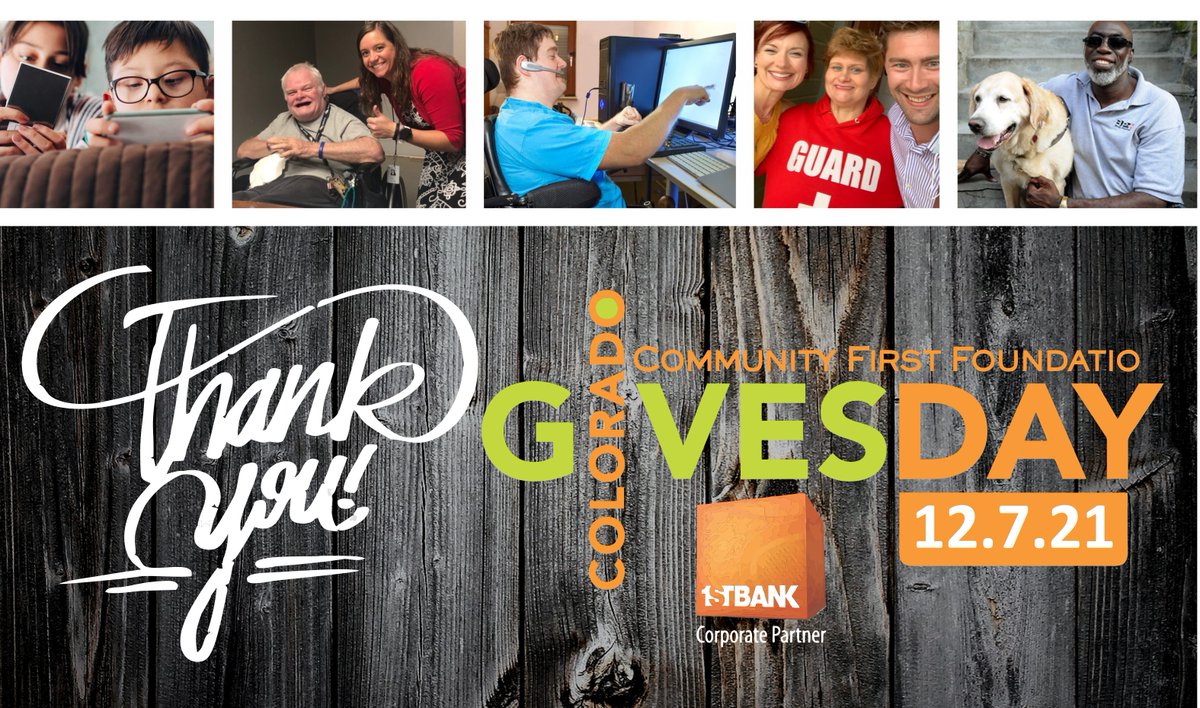 Disabilitylawco's tweet photo. THANK YOU! We are so grateful for those of you who made #COGivesDay donations to support our work to protect the human, civil &amp; legal rights of people w/ disabilities &amp; older people throughout Colorado! #GiveWhereYouLive #ThankYouDonors #PromoteChange #ProtectRights #ImproveLives https://t.co/D0HkNUhgVt