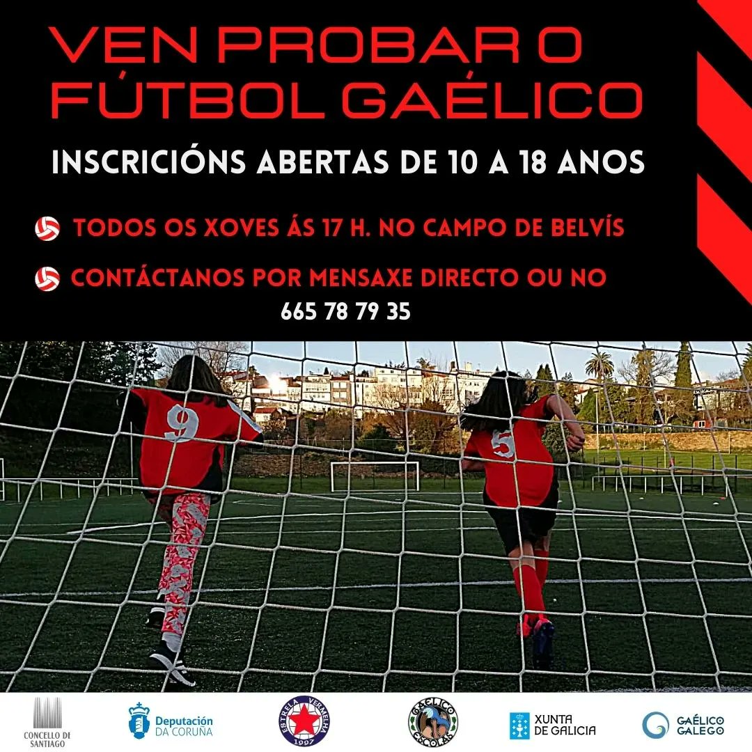 Hoxe adestra a canteira do gaélico de Santiago 🔥 

Quéreste unir? Contacta connosco por mensaxe directa ou mediante o teléfono de contacto 📞