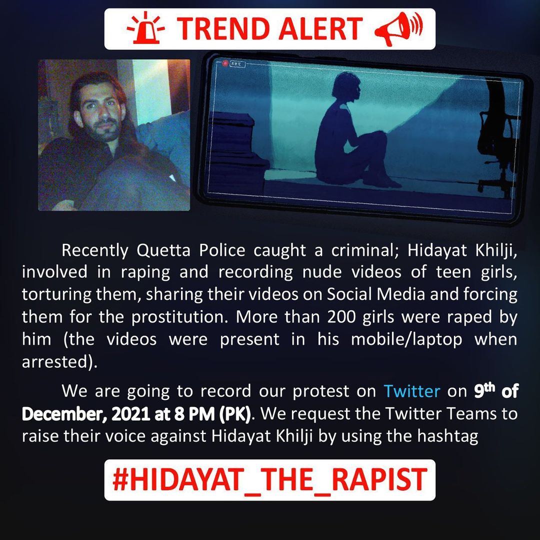 RafayHa76975436's tweet photo. Recently quetta police caught a criminal; Hidayat Khilji who raped and torctured teen girl by blackmailing them.
more then 200 girls traped in his trap
#HIDAYAT_THE_RAPIST #QUETTA #HANG_THE_RAPTIS https://t.co/OiPSfLUYxU