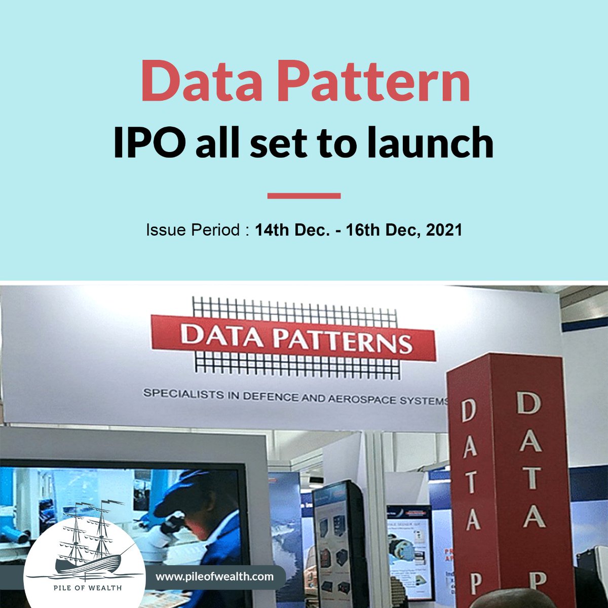 PileWealth's tweet photo. Data Pattern Is All Set to Launch it's IPO
Here's a quick look.. 

Connect With Us @PileWealth 

#IPOAlert #ipoallotment #IPO #DataPatterns #datapattern #timeline #pileofwealth #pilewealth https://t.co/LOl2g9afzc