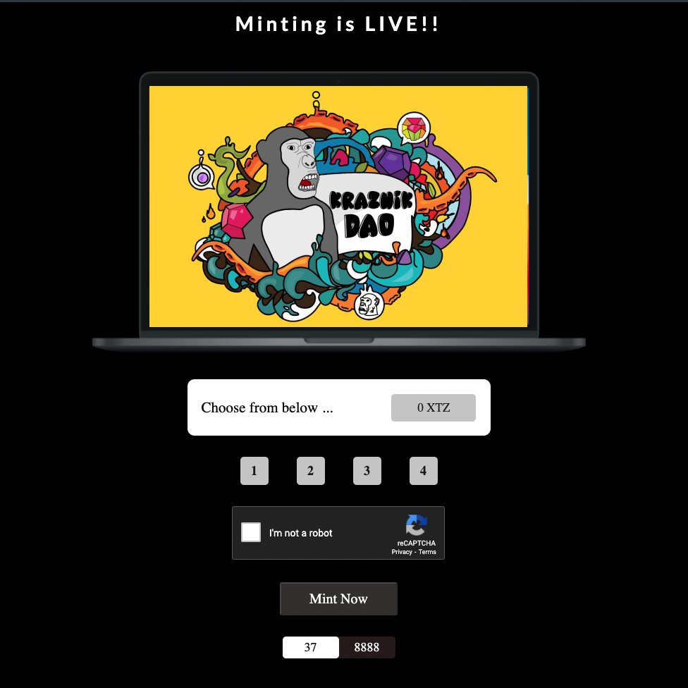 Kraznik mint INCOMING in less than a week!!!

Hope you loaded up on some #xtz during that dip. 

In the meantime here’s a sneak peek of the Mint Page 

#cleanNFT #tezosnft #tezos #NFTs