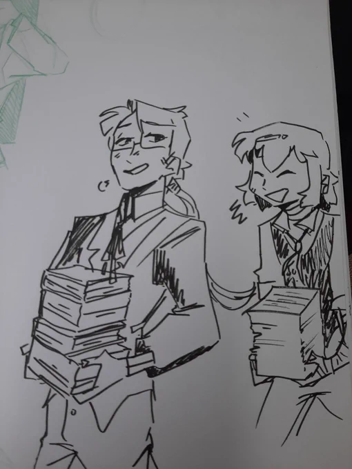 More doodles of kunikidazai just vibing💖💖 