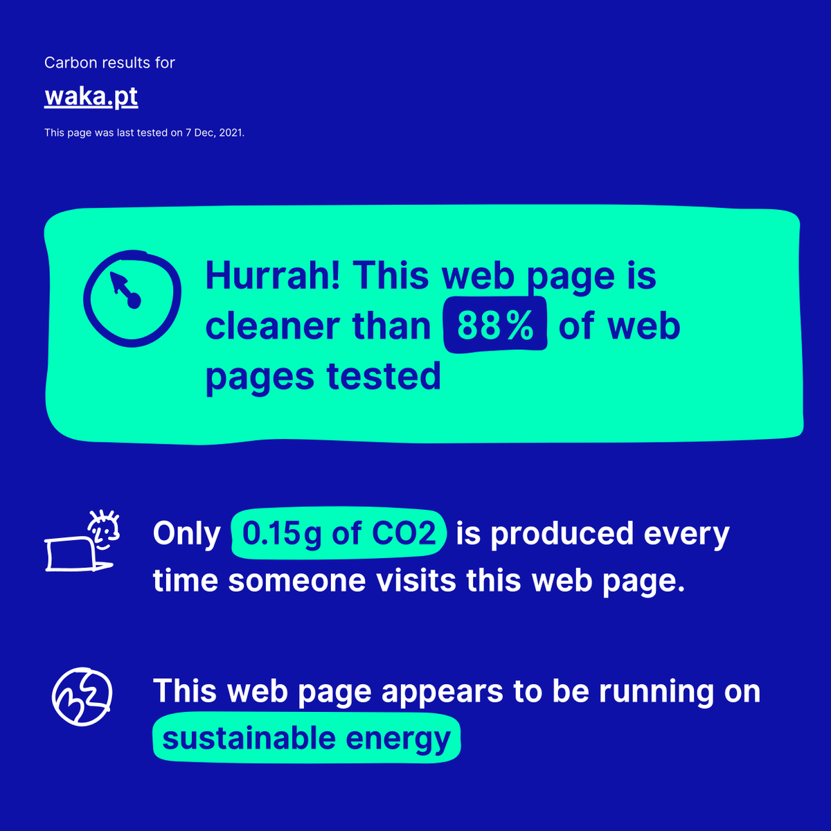 WakaWebStudio's tweet photo. Desde sempre que fazemos dezenas de optimizações para SEO, desempenho e velocidade dos nossos sites, mas estes também trazem benefícios para o ambiente, um bocadinho de cada vez. #webdevelopment #websites https://t.co/m0fNX7VzQ2
