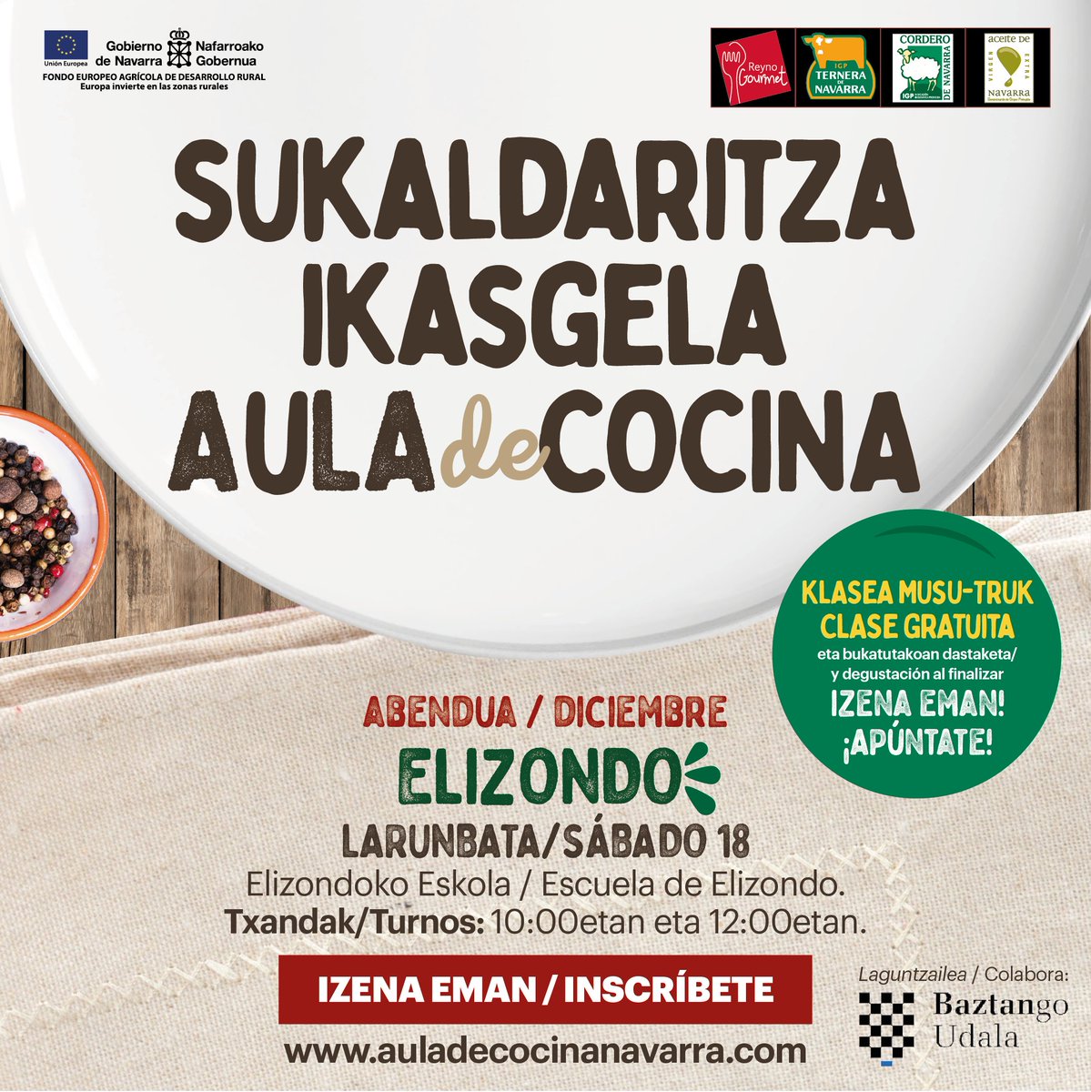 zerjanhalakobaz's tweet photo. Paregabeko masterclassea sukaldari profesional batekin!!!
Doan!!!
Talde txikitan!!!
Ikasiko duzu 2 errezeta aratxearekin eta bildotsarekin.
Elizondon abenduaren 18an
EMAN IZENA
https://t.co/nuXiXhHoiR
Nafarroako aratxe, bildots eta olioa https://t.co/JALKYvWKHv