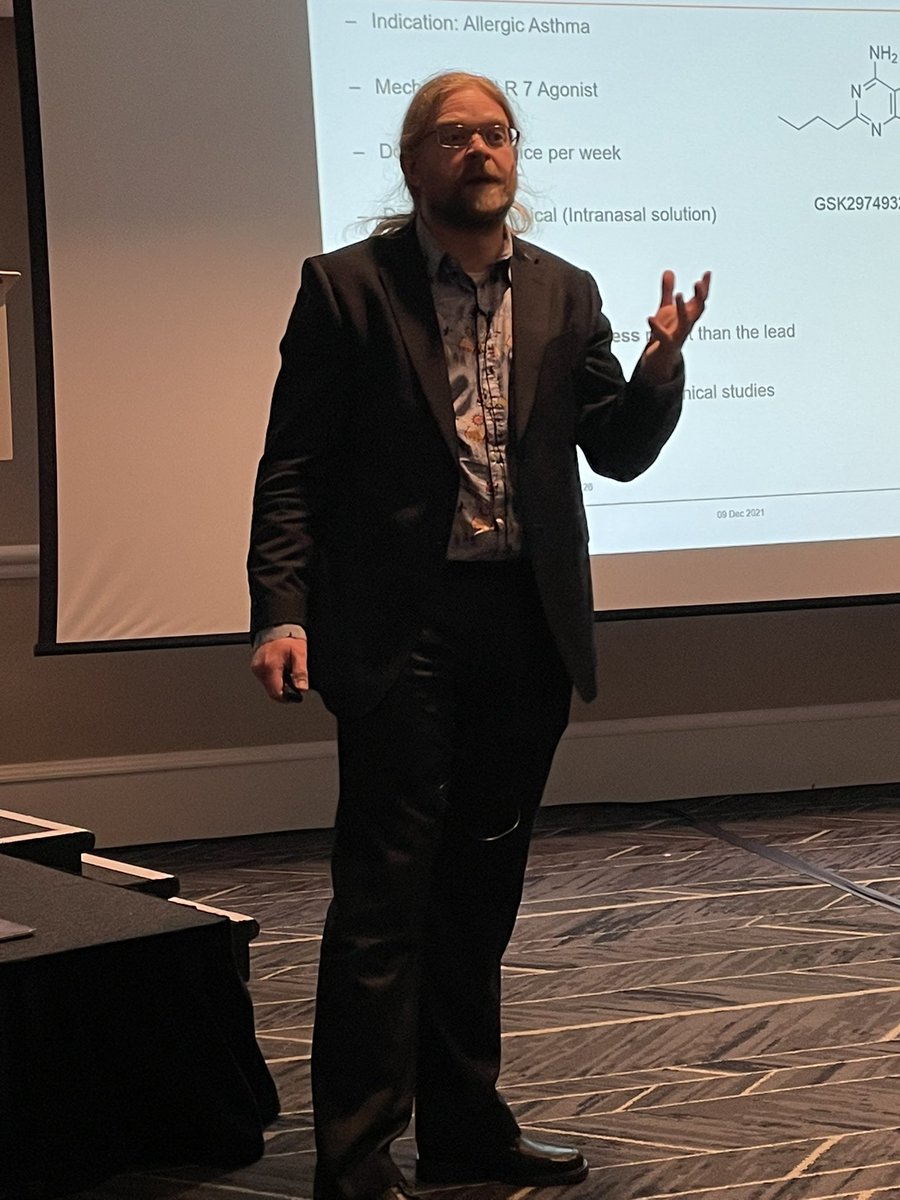 SciUp's tweet photo. Dr Richard Horan @GSK talking to us about the clinical manufacture of a high potency API #7THWINTER https://t.co/M6x6PWjDEY