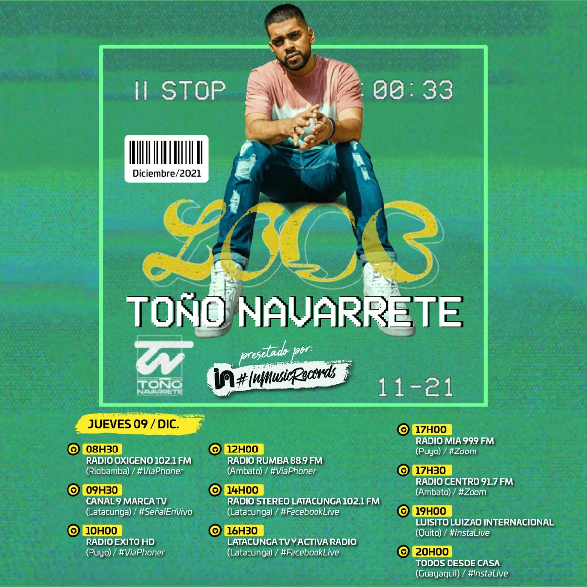 inmusicrecords's tweet photo. Listos para la #GiraDeMedios junto sl increíble @tononavarrete #Loco
Gracias la confianza @dugaldemanager
Ahí vamos #InMusicRecords🇪🇨🎸 @Ugaldemanager @tononavarret https://t.co/thU09JiifW