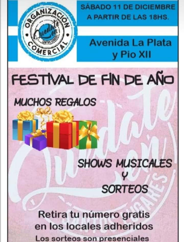 OCSL18's tweet photo. VAMOS QUE VENIMOS!!!!!SÁBADO 11 A LAS 18HS AV LA PLATA Y PIO XII 
QUEDAN INVITADOS HABRÁ SHOWS /SORTEOS/SORPRESAS/FOODS TRUCKS 

#quedateensantoslugares #santoslugares #compralocal #apoyaelcomerciolocal https://t.co/KDc3jJWVat