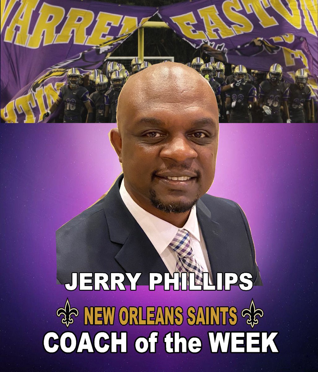 Easton_CHS's tweet photo. Congratulations to Coach Jerry Phillips who was named the New Orleans Saints Coach of the Week. Coach Phillips has been an integral part of the Easton family for many years &amp; has helped lead the football team/players to the next level. Congrats Coach for a well-deserved honor! https://t.co/lIKN7oIOJX
