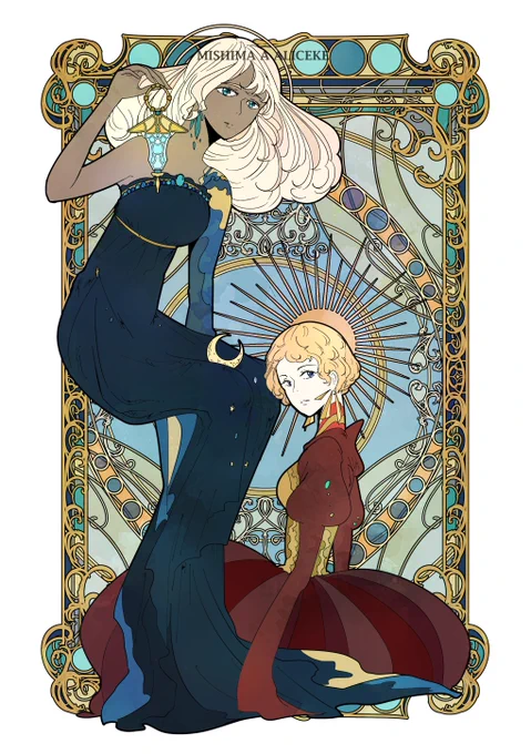 アールヌーヴォーと金色と青

 #2021年もあと少しなので今年の作品の中で特に気に入っている作品を上げる 