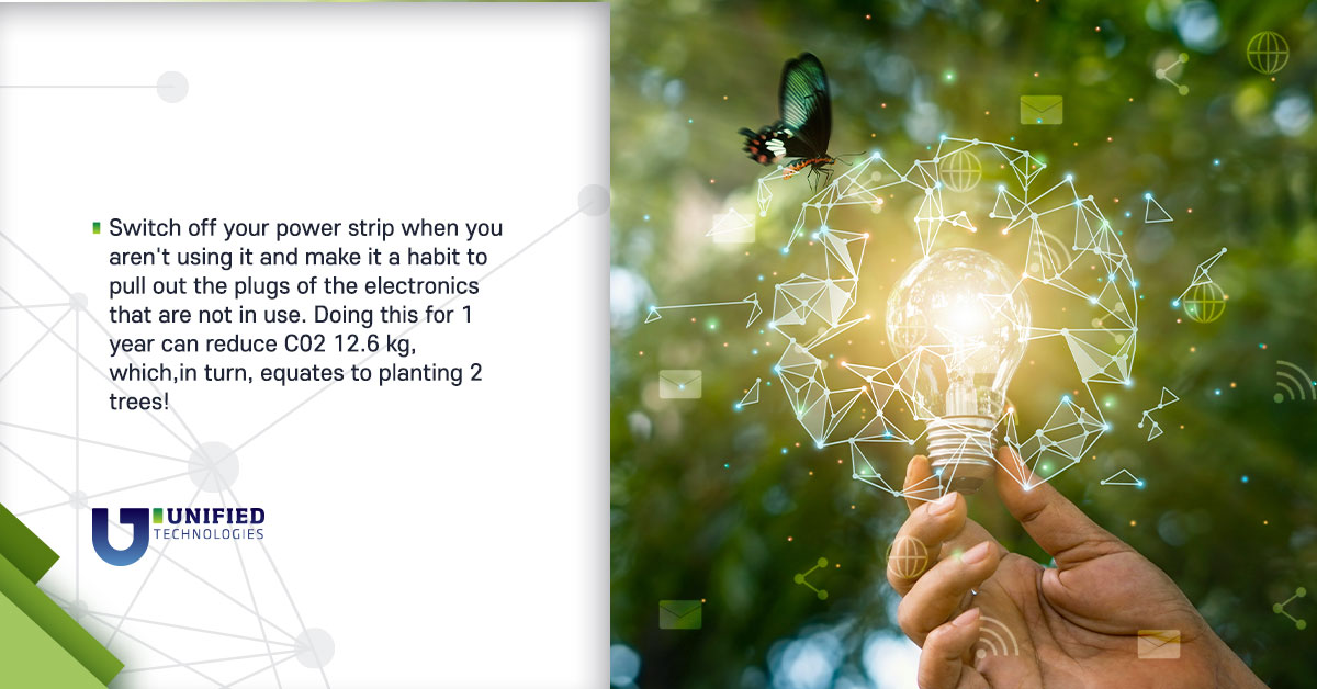 UnifiedTechUSA's tweet photo. Unified Technologies encourages you to make a green effort in reducing your carbon footprint and it's as easy as a flip of a switch! https://t.co/UbDvlQ6cDg