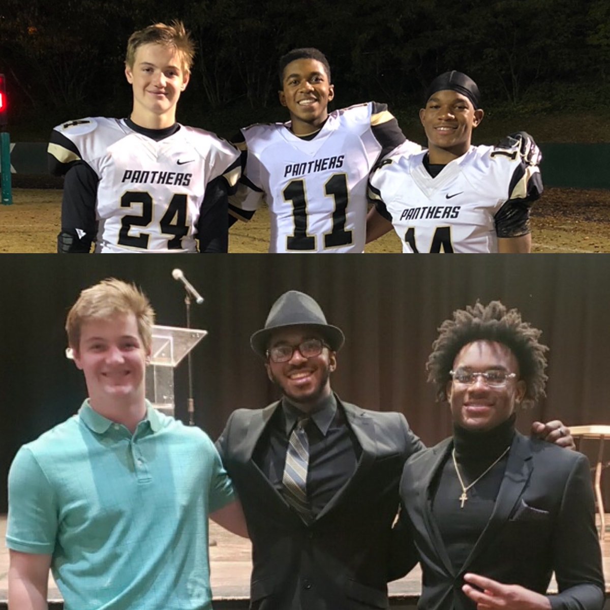 Balas193's tweet photo. 3 freshmen varsity players in 2018 to 3 all-Conf D1 seniors. Grateful for and proud of these guys and their journey together! ⁦@johnbalas23⁩ @pricejamar1⁩ ⁦@Gissendanner_ll⁩ ⁦@Coachward1⁩ ⁦@Prov_Football⁩ https://t.co/a6rDzGV3KZ