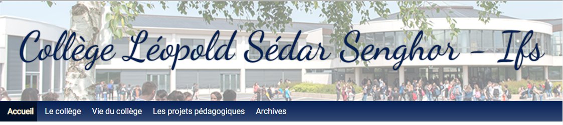 CollegeSenghor's tweet photo. Le site du collège reprend des couleurs ! Notez-le dans vos favoris : https://t.co/MD3twdeCOn
Merci à Lucas, stagiaire de FSS "Support et Conseil Digital" pour ce travail ! https://t.co/ub0MlV2mMx
