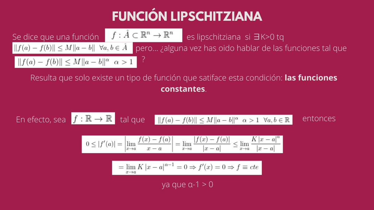 delegacionmates's tweet photo. Se terminó el puente😞 y toca volver a la rutina pero os traemos una #curiosidadmatematica para que sea más ameno

#lipschitz #analisis #analysis #maths #matematicas https://t.co/1ogIbcKeAX