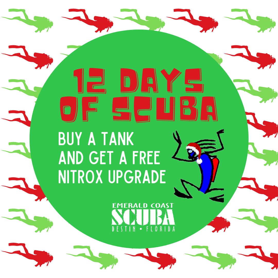 Buy a tank and get a free Nitrox upgrade! 
​*Must be Nitrox Certified 
#scuba #scubadivers #30a #destin #waltoncounty