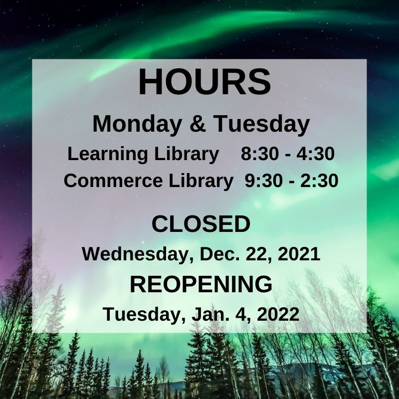 Library4NUCC's tweet image. A friendly reminder that the Libraries @NipissingU &amp;amp; @CanadoreCollege will be open for special hours this week. Don&apos;t forget to pick up some free resources for the break.

See details: bit.ly/3o54Zl6

#WinterBreak #OpenHours