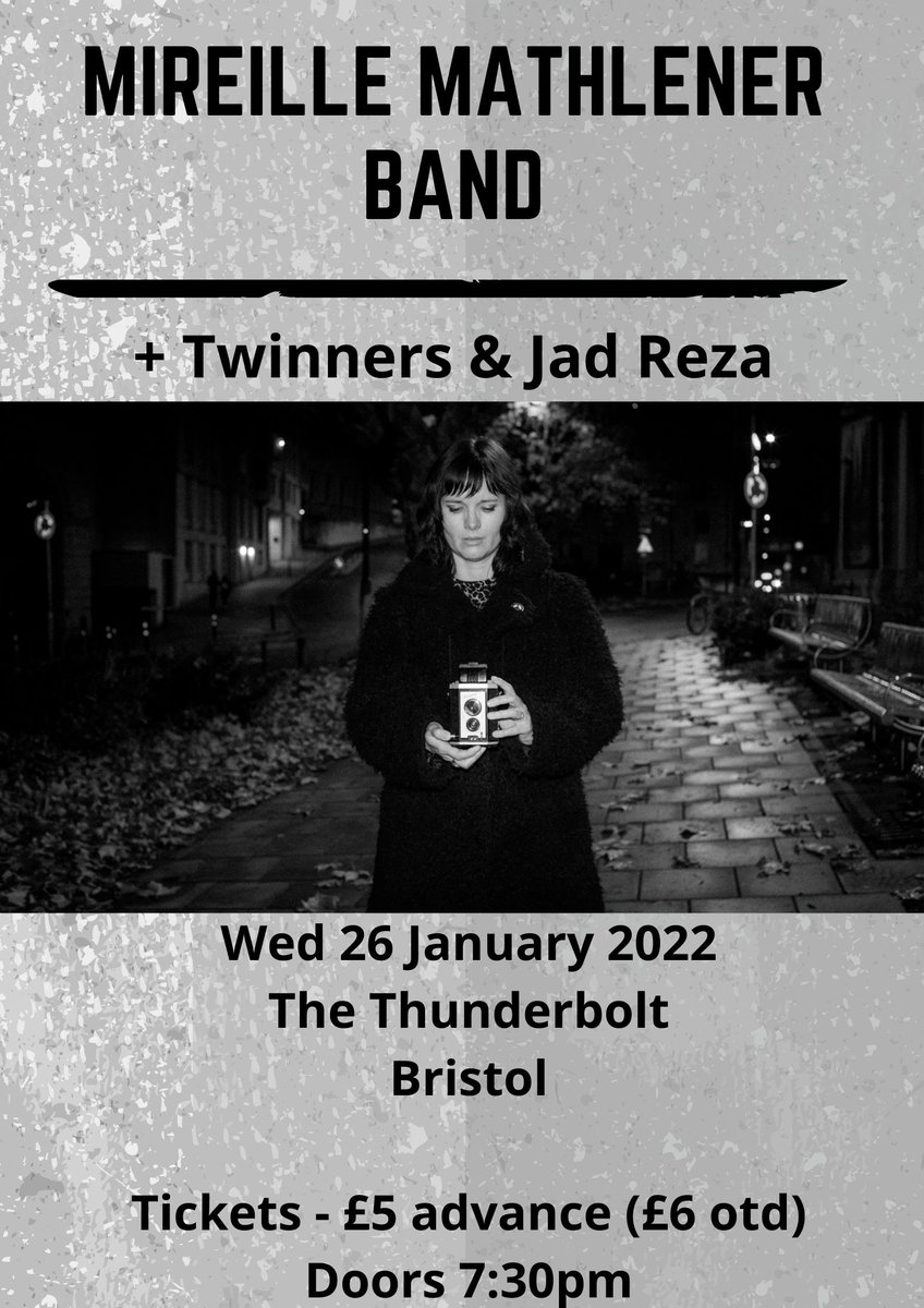 MMathlener's tweet photo. Our January show at the Thunderbolt has been re-scheduled to the 26th January 2022. xx https://t.co/VO84ZNok6g