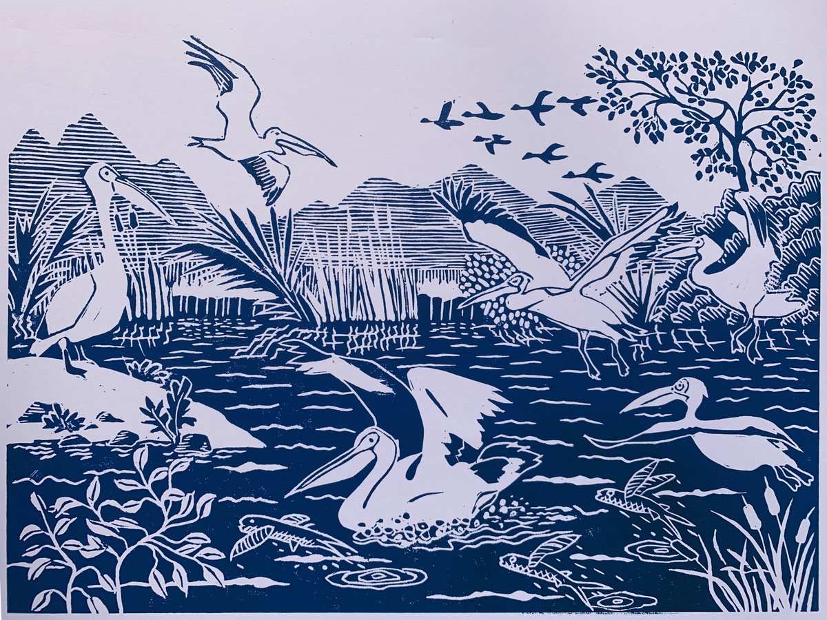 frankb1062's tweet photo. Happy to have two of my prints accepted for the Leicester Open 32 People’s Exhibition, on now at New Walk Museum, Leicester #open32 @leicestermuseum #Leicester #linoprint #printmaking #reductionprint https://t.co/gAdLLBnB68