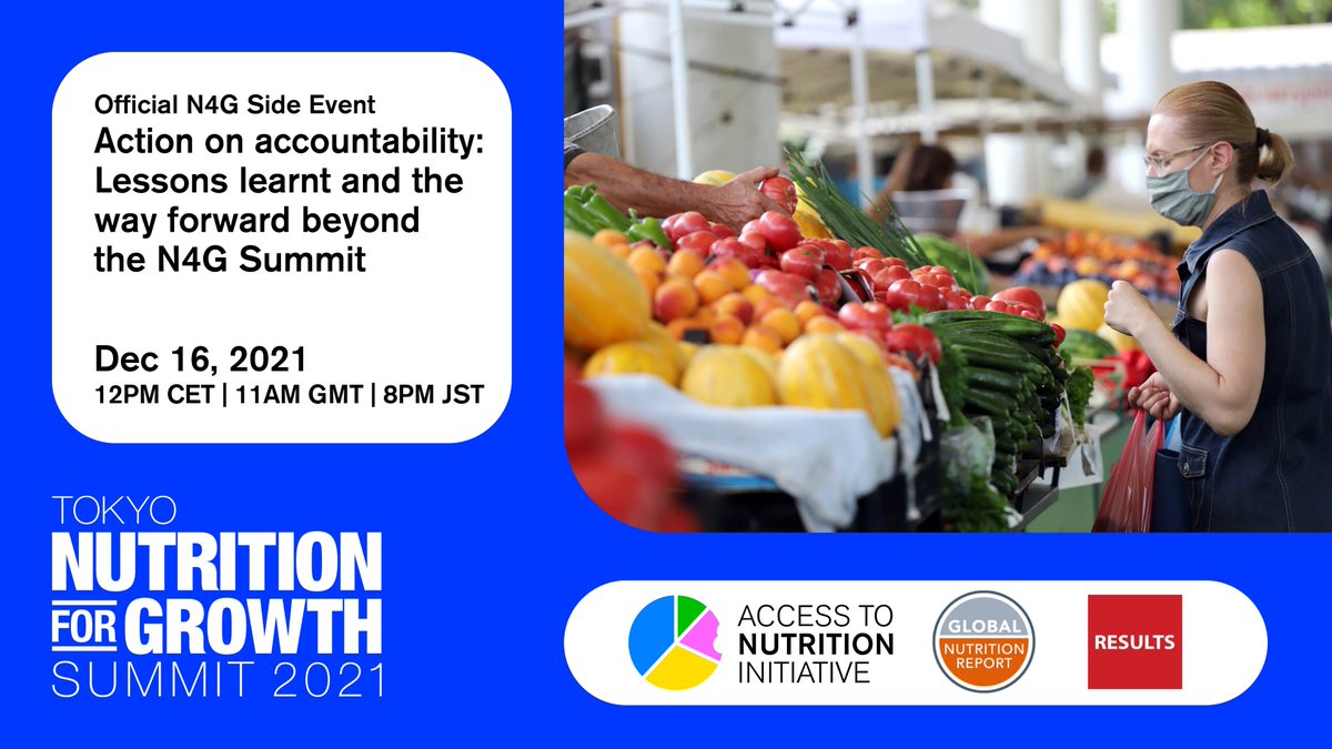 This week, the #N4GSummit2021 saw many bold commitments for #nutrition made from various stakeholders across the globe. Join us at this official side event on December 16 to reflect on the importance of #accountability for such commitments! zoom.us/webinar/regist…