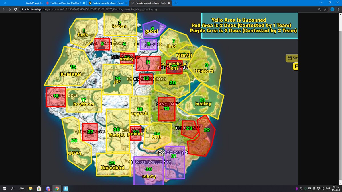 Tier Scrims Duos Cup (Group A) 
land 7