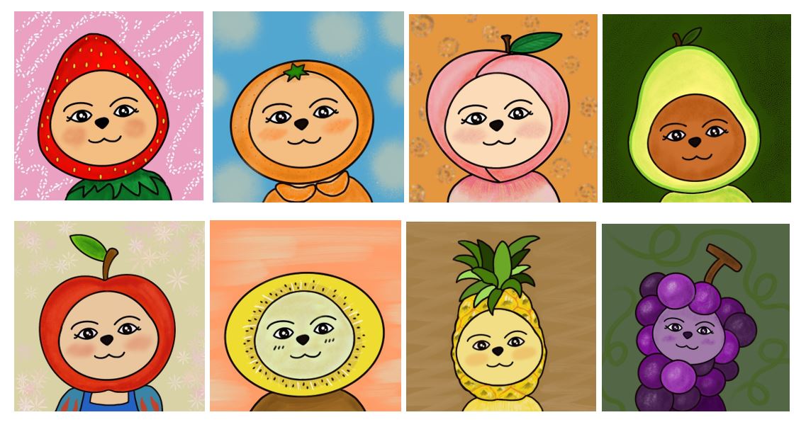 안녕하세요. 리오튼(Riotn) 과일버젼을 오픈하였습니다. 

상콤, 달콤, 새콤한 녀석들 한번 구경오시겠어요? 😋

opensea.io/collection/rio…