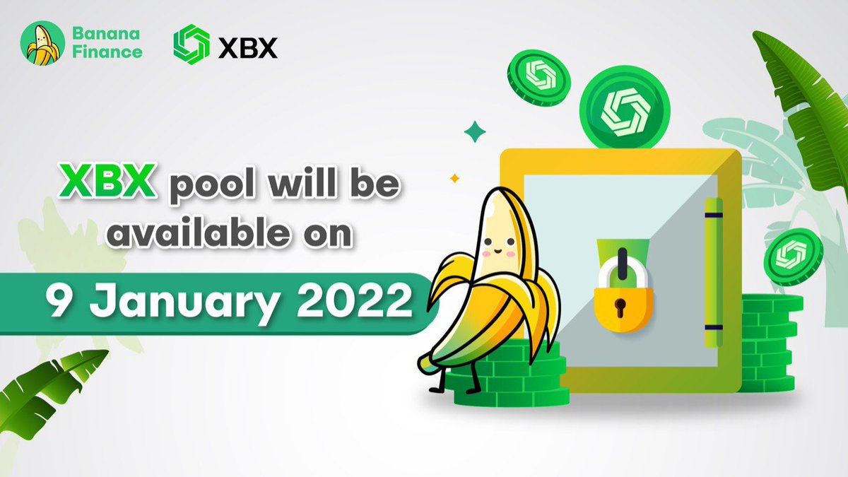 proud to announce our first partner @XBXCoin !

all $XBX holders can stake in our platform bananafinance.org on the 9th of January 2022 to earn both $XBX and $BNNF

how excited!