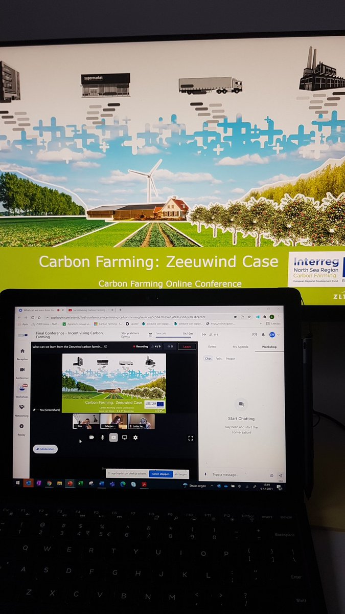 LuukvanWezel's tweet photo. Over 5 min live voor een presentatie over de eerste resultaten en geleerde lessen van ons Carbon Farming project met @Zeeuwind @Deltawind1 @windparkkrammer #InterregNSR #CarbonFarming https://t.co/gNQeJcU05R