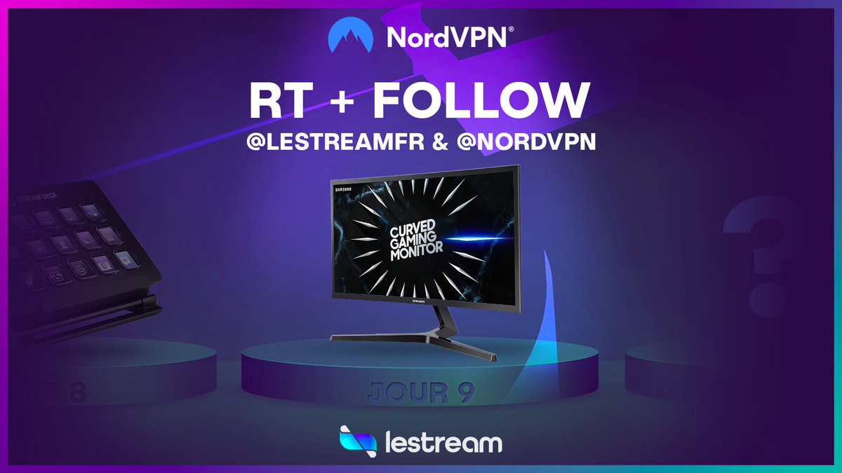 lestreamFR's tweet photo. 🎄 Calendrier de l'Avent Jour 9 🎁

On vous fait gagner un écran Gaming et une clé 1 mois NordVPN 🖥️

Pour participer, RT + FOLLOW @LeStreamFR et @NordVPN !

🍀 TAS 10/12

C'est bientôt Noël ➡️ https://t.co/7hJRPwPoRq https://t.co/3jx6iK6QtQ