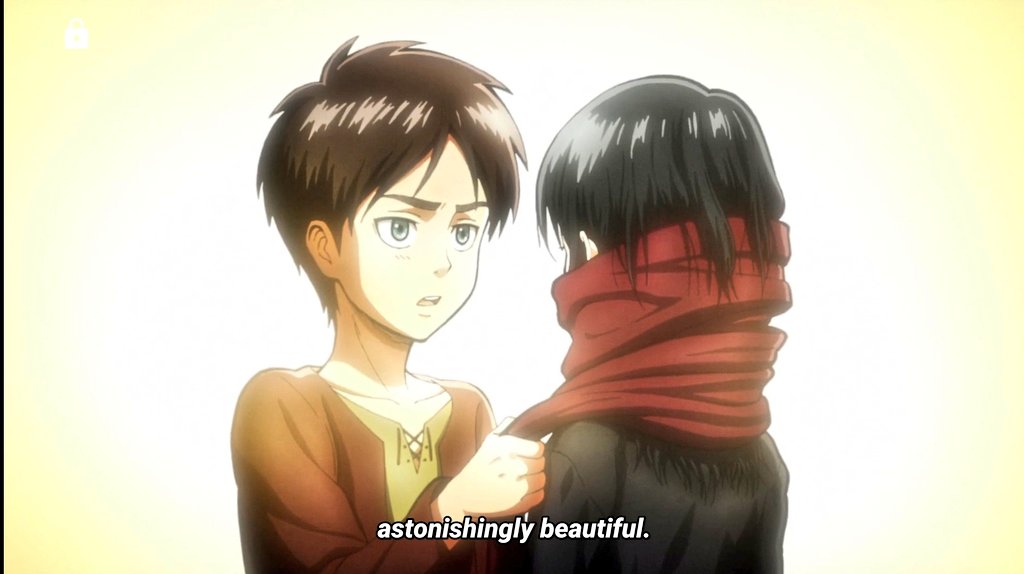 Else3idy2's tweet photo. "I'm strong.. stronger than all of you.. far stronger and so, i can kick around those titans even alone.. forget lacking titans, you're all nothing but cowards.. feel free to sit back and watch"
#aot #epi7 #Mikasa https://t.co/E99H3GLLsY