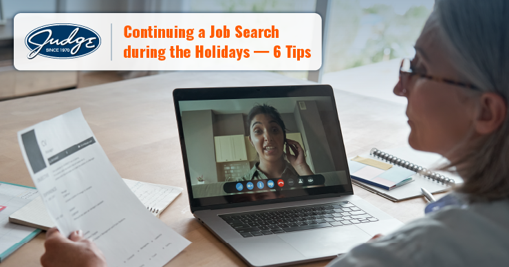 JudgeGroup's tweet image. Still looking for a job? Don’t stop during the holidays! Aim for a healthy balance between family time and job hunting, using these 6 tips: ecs.page.link/8EnoC

#TheJudgeGroup #JobSearch #JobHunting #HolidaySeason #Staffing