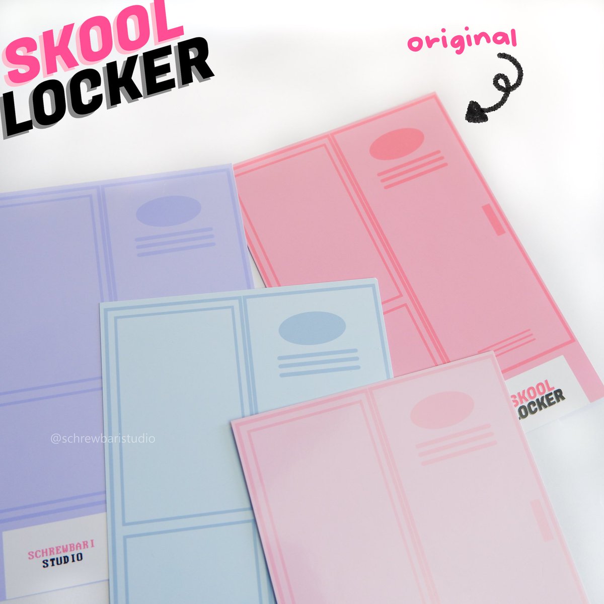 schrewbari's tweet photo. [ new ] skool locker art print 
see the comments for more info! 

#kpoptwt #artprints #art https://t.co/6E4j7hmURH
