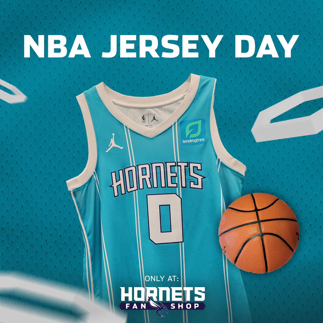 Charlotte Hornets on X: Get ready for #NBAJerseyDay with a fresh jersey  from the Hornets Fan Shop! Get a free basketball when you buy a jersey  between now and the 11th. 🏀 *