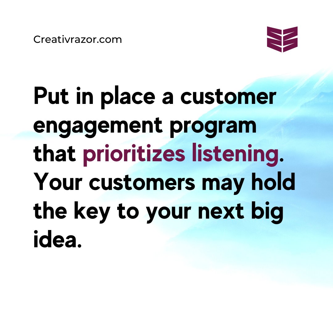 CreativRazor's tweet photo. Strategic #communication keeps a close ear to feedback; that's how a brand improves and grows.

Learn the benefits of implementing strategic communications for your brand>> https://t.co/rJRmHMiw9T

#strategiccommunication #feedback #BeCreativ https://t.co/dWGD2LE8GT