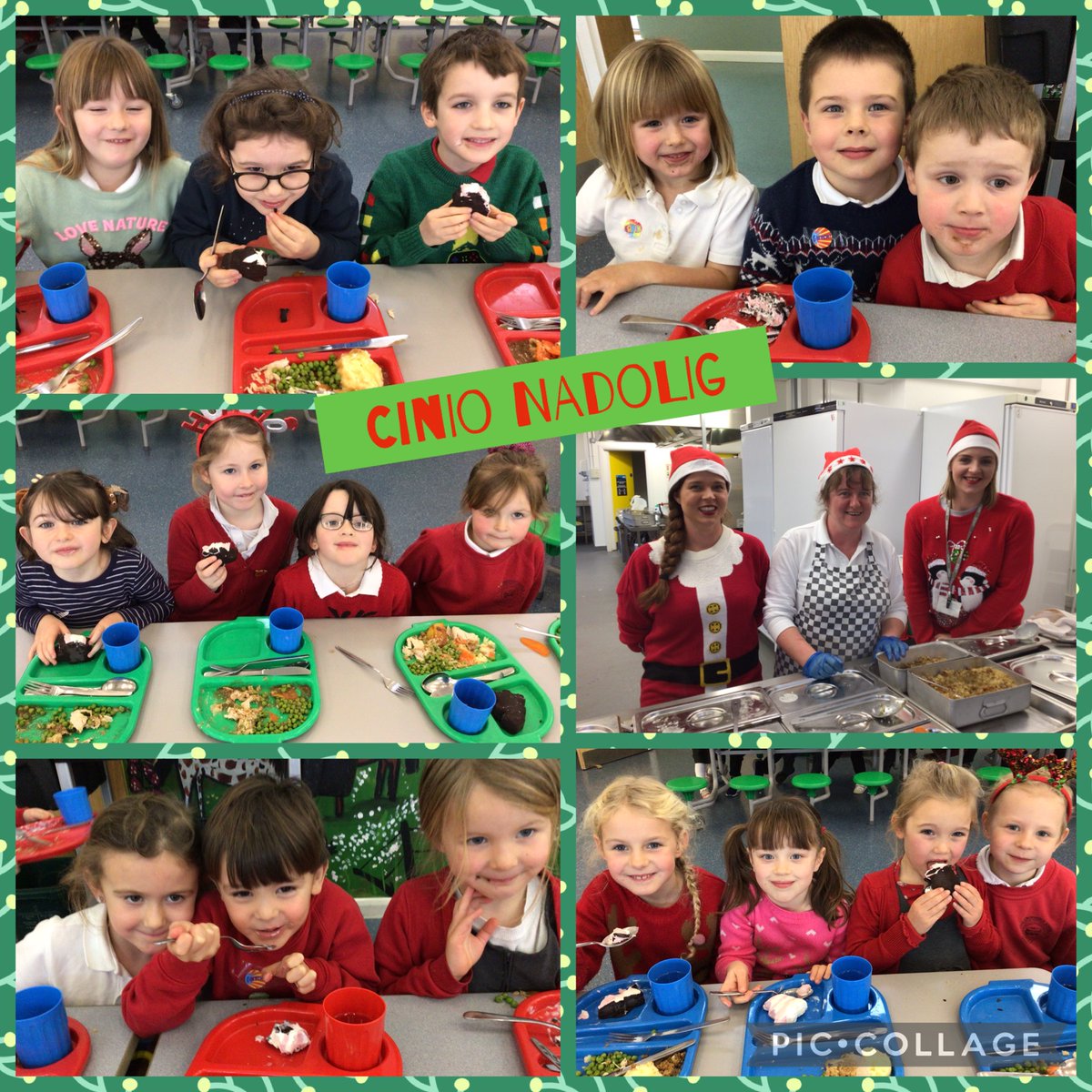 YCroesgoch's tweet photo. Roedd pawb wedi mwynhau Cinio Nadolig heddiw. 
A delicious Christmas lunch enjoyed by pupils and staff today. Diolch yn fawr Mrs Bushell🎄 https://t.co/DfcFNEmtnK
