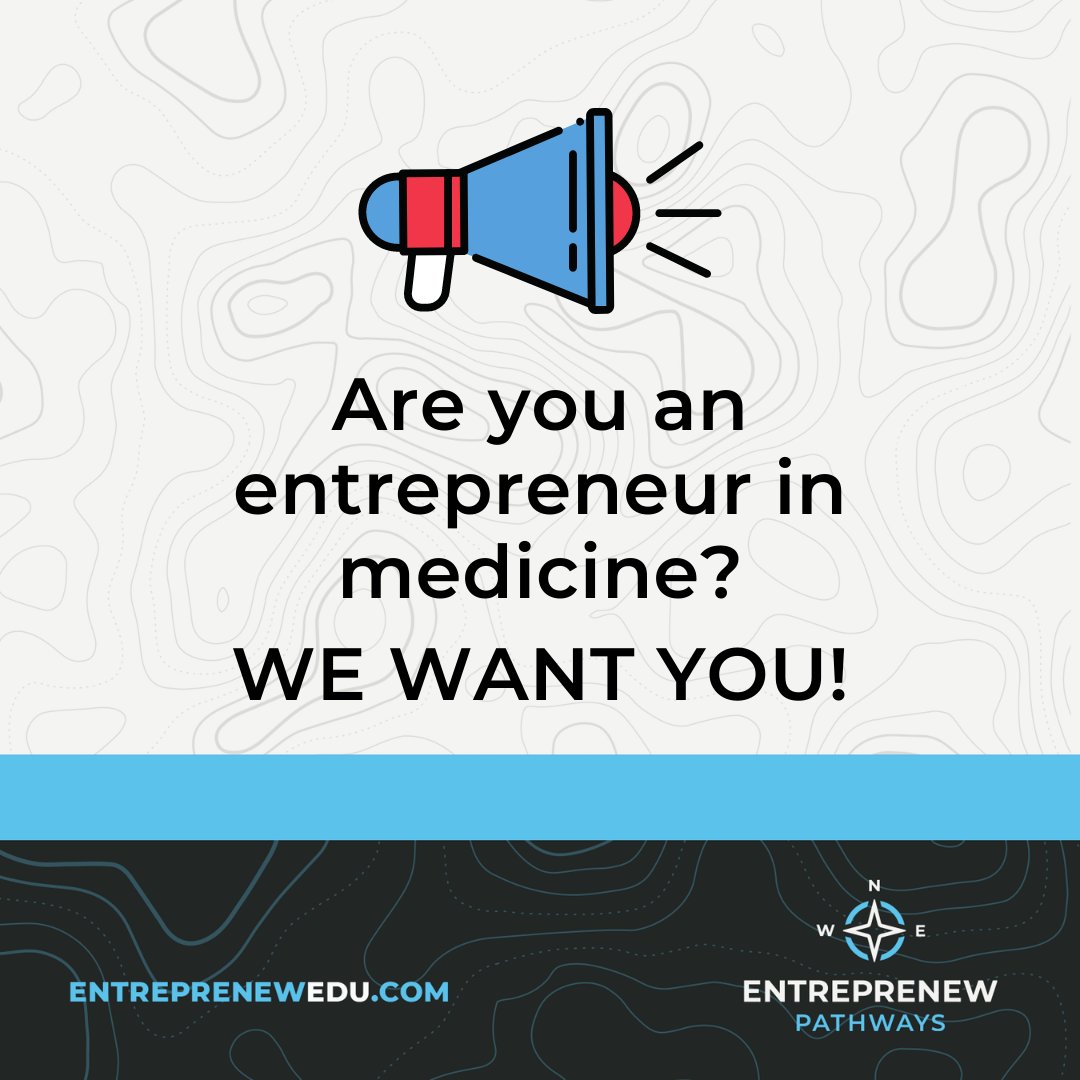 EntrepreNewNEO's tweet photo. 📢! EntrepreNew is ISO participants for a panel of medical entrepreneurs to be held in January. If you or someone you know is an entrepreneur in medicine or health &amp; human services, let us know! We'd love for you to share your unique experience with the students. TIA! https://t.co/1UdS9H9TM6