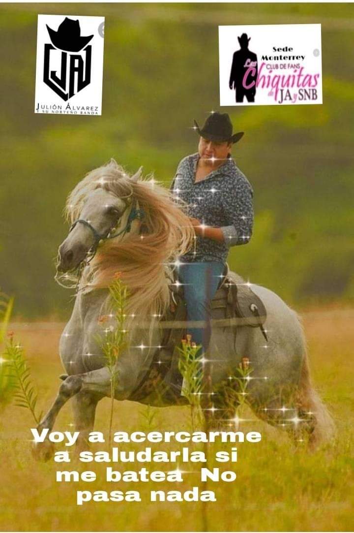 horte_mp's tweet photo. 🎼🎤🎸Voy acercarme a saludarla. si me batea no pasa nada.,, pero esta noche se los juro que no me quedo con ganas. Julion Álvarez y SNB te invitan a solicitar un tema mas en la estación de 📻d tu preferencia.
#Lospasosdejulion
#Laschiquitasja
#sonlosdelnorteñobanda https://t.co/I0HTBoIpsA